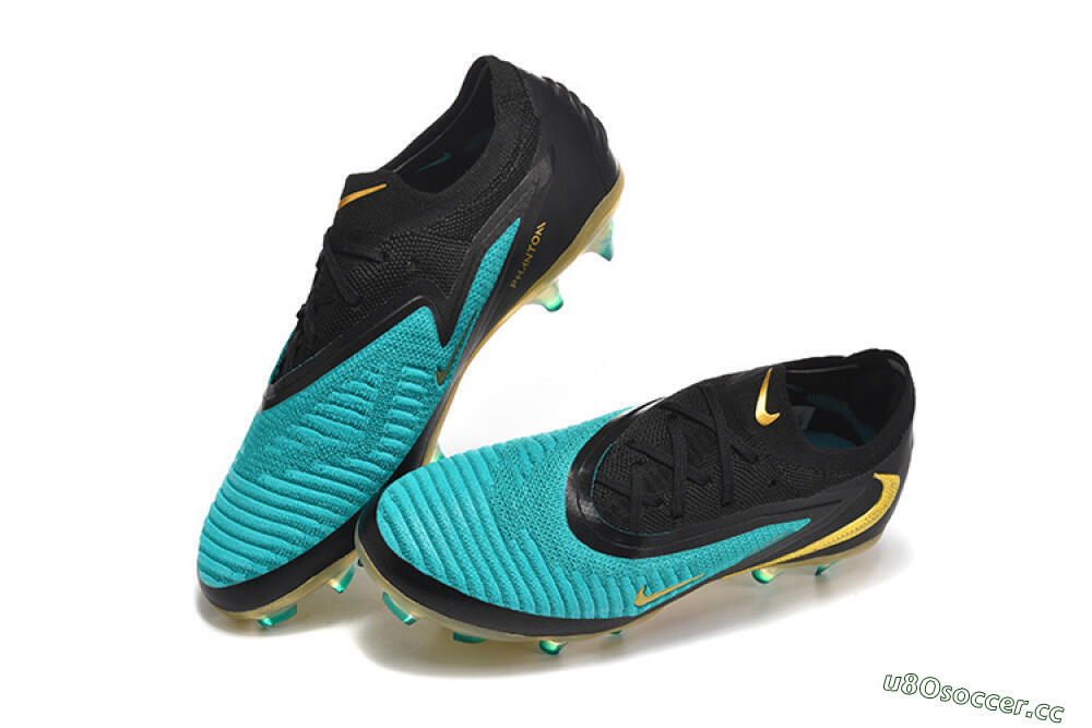 Unisex Nike Phantom 6 Elite Low FG Firm Ground Low-Tops Football Boots - Teal/Gold/Black 3