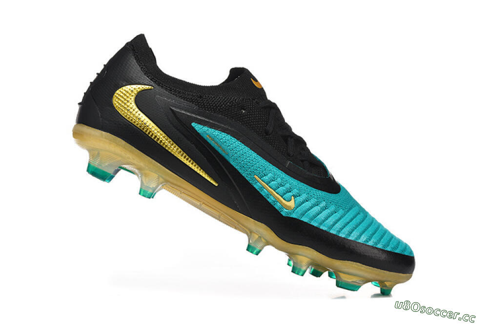 Unisex Nike Phantom 6 Elite Low FG Firm Ground Low-Tops Football Boots - Teal/Gold/Black 4