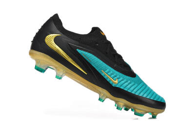 Unisex Nike Phantom 6 Elite Low FG Firm Ground Low-Tops Football Boots - Teal/Gold/Black
