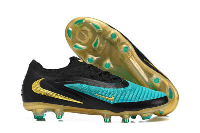 Unisex Nike Phantom 6 Elite Low FG Firm Ground Low-Tops Football Boots - Teal/Gold/Black
