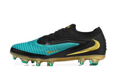 Unisex Nike Phantom 6 Elite Low FG Firm Ground Low-Tops Football Boots - Teal/Gold/Black