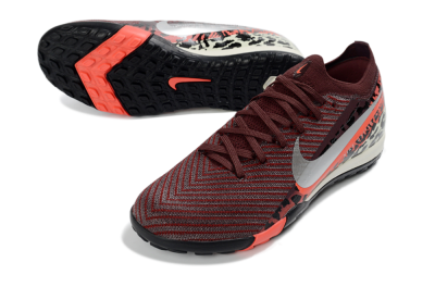 Unisex Nike Air Zoom Mercurial Vapor 16 Elite TF Artificial Turf Low-Tops Football Shoes - Maroon/Bright Coral/Black