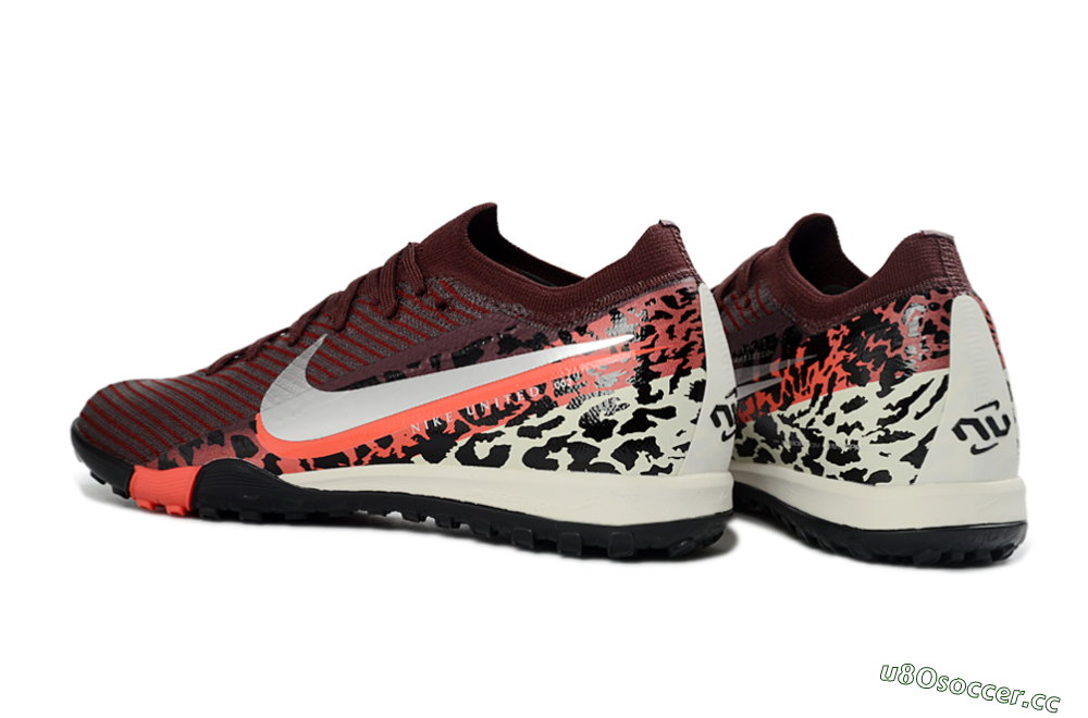 Unisex Nike Air Zoom Mercurial Vapor 16 Elite TF Artificial Turf Low-Tops Football Shoes - Maroon/Bright Coral/Black 4