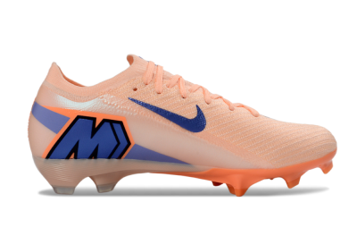 Unisex Nike Air Zoom Mercurial Vapor 16 Elite FG Firm Ground Low-Tops Football Boots - Peach/Coral Bliss/Navy Blue