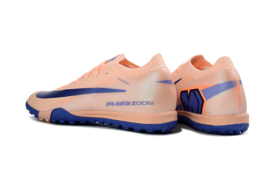 Unisex Nike Air Zoom Mercurial Vapor 16 Elite TF Artificial Turf Low-Tops Football Shoes - Peach/Electric Blue/Soft Coral