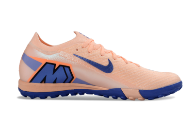 Unisex Nike Air Zoom Mercurial Vapor 16 Elite TF Artificial Turf Low-Tops Football Shoes - Peach/Electric Blue/Soft Coral