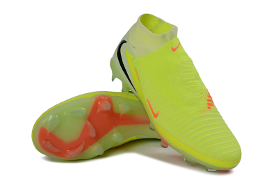 Unisex Nike Phantom 6 Elite High FG Firm Ground High-Tops Football Boots - Yellow/Electric Lime/Coral Red