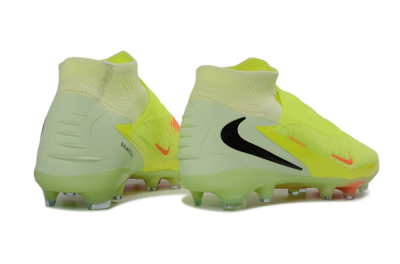 Unisex Nike Phantom 6 Elite High FG Firm Ground High-Tops Football Boots - Yellow/Electric Lime/Coral Red
