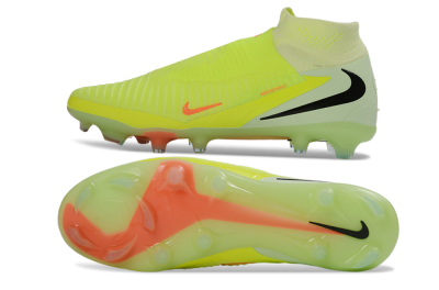Unisex Nike Phantom 6 Elite High FG Firm Ground High-Tops Football Boots - Yellow/Electric Lime/Coral Red