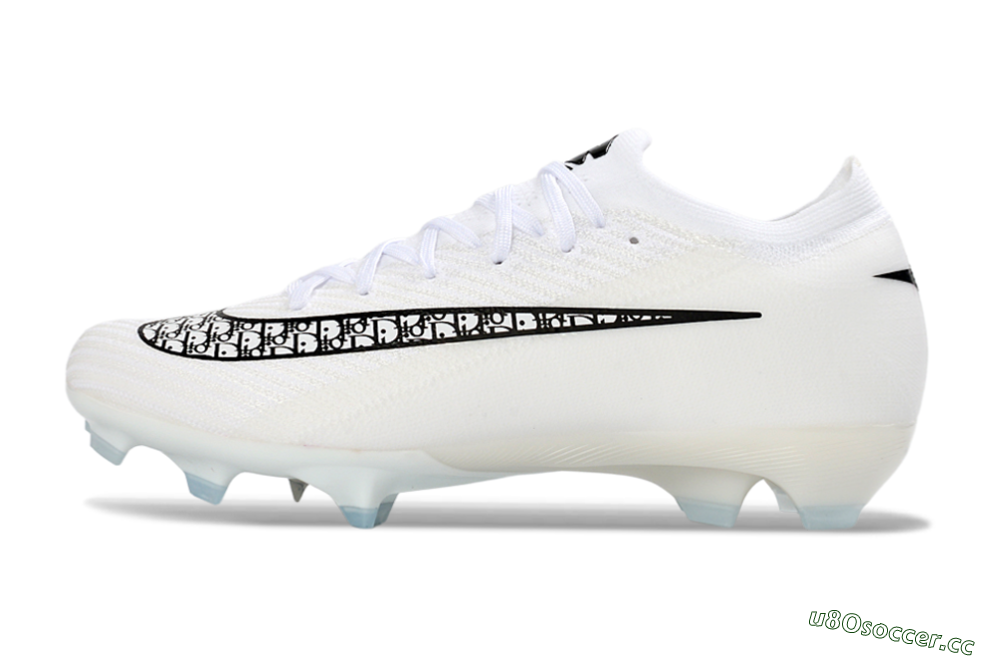 Unisex Nike Air Zoom Mercurial Vapor 16 Elite FG Firm Ground Low-Tops Football Boots - White/Classic Black/Crystal Blue 0