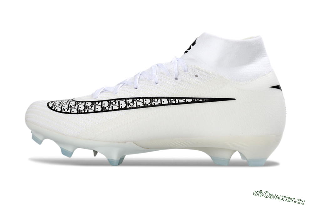 Unisex Nike Air Zoom Mercurial Superfly 10 Elite FG Firm Ground High-Tops Football Boots - White/Black/Blue 0