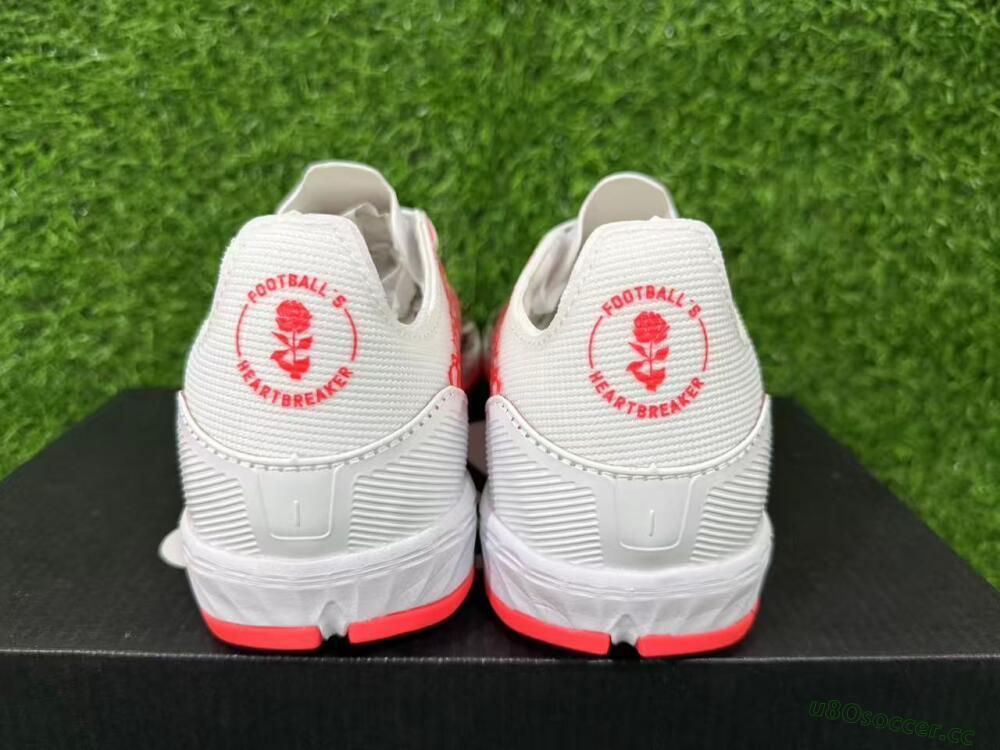 Unisex Adidas F50 Pro TF Artificial Turf Low-Tops Football Shoes - White/Flamingo Pink/Neon Black