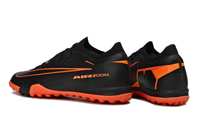 Unisex Nike Air Zoom Mercurial Vapor 16 Elite TF Artificial Turf Low-Tops Football Shoes - Black/Flame Orange/Electric Green