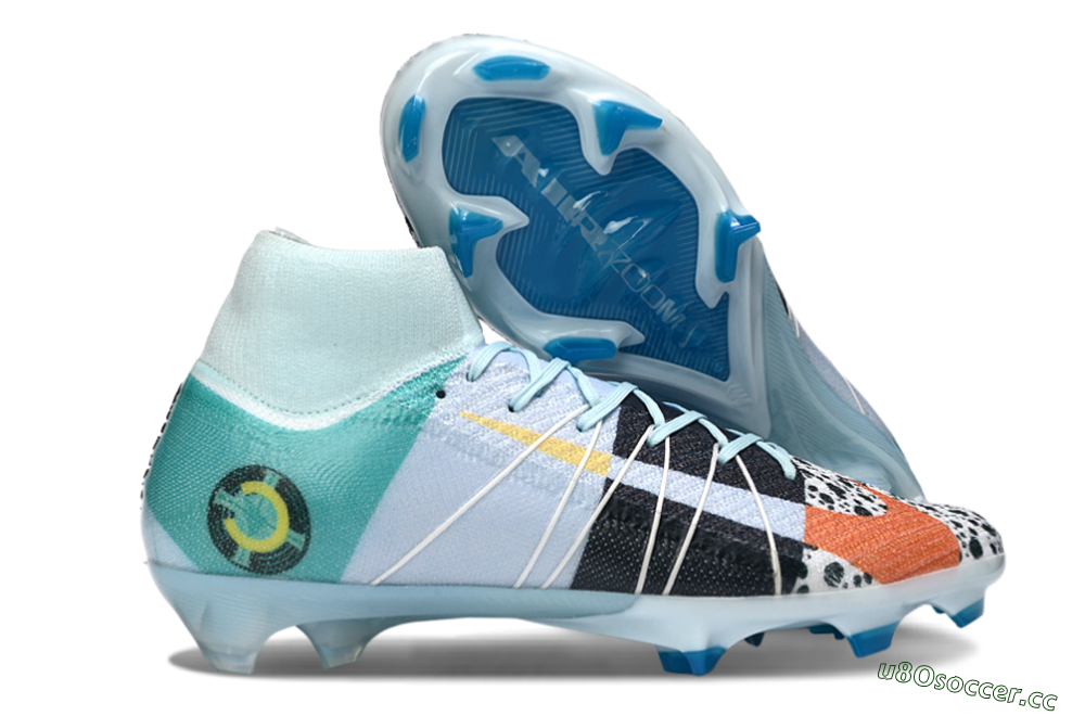 Unisex Nike Air Zoom Mercurial Superfly 10 Elite FG Firm Ground High-Tops Football Boots - Blue/Red/Black 2