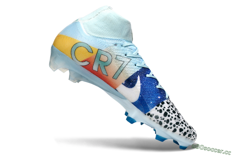 Unisex Nike Air Zoom Mercurial Superfly 10 Elite FG Firm Ground High-Tops Football Boots - Blue/Red/Black 4