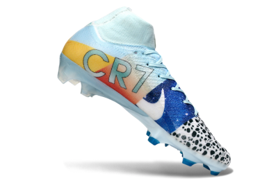 Unisex Nike Air Zoom Mercurial Superfly 10 Elite FG Firm Ground High-Tops Football Boots - Blue/Red/Black