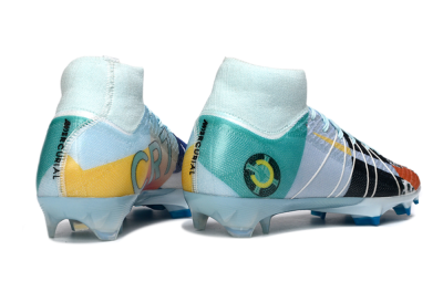 Unisex Nike Air Zoom Mercurial Superfly 10 Elite FG Firm Ground High-Tops Football Boots - Blue/Red/Black