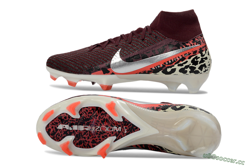 Men's Nike Air Zoom Mercurial Superfly 10 Elite FG Firm Ground High-Tops Football Boots - Burgundy/Neon Pink/Black 1