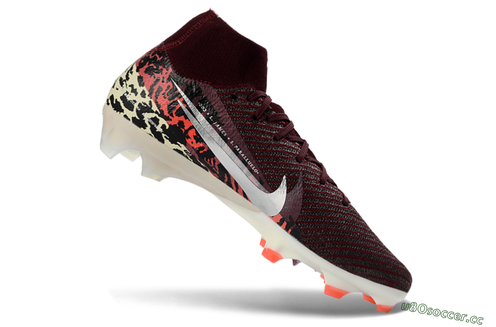 Men's Nike Air Zoom Mercurial Superfly 10 Elite FG Firm Ground High-Tops Football Boots - Burgundy/Neon Pink/Black 4