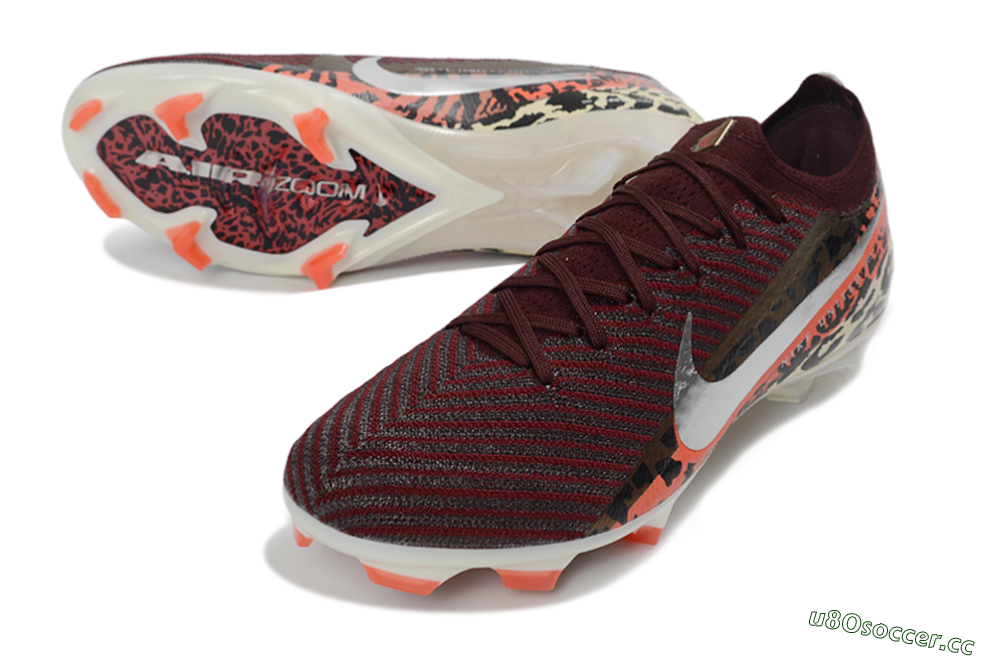 Men's Nike Air Zoom Mercurial Vapor 16 Elite FG Firm Ground Low-Tops Football Boots - Burgundy/Crimson Burst/Black Camo 3