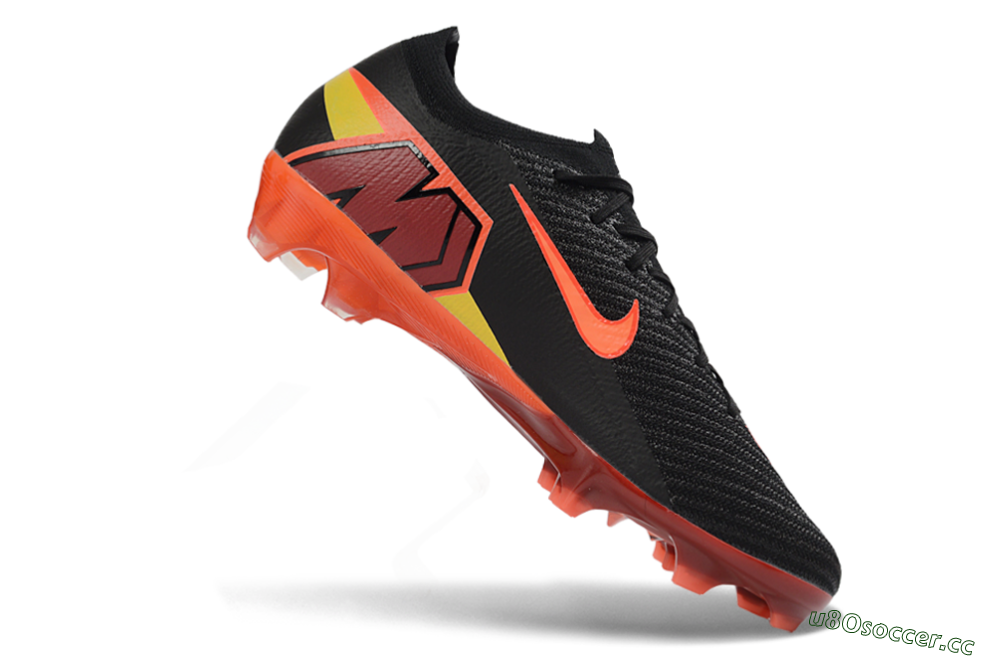 Unisex Nike Air Zoom Mercurial Vapor 16 Elite FG Firm Ground Low-Tops Football Boots - Black/Electric Orange/Neon Green 4