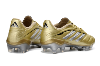 Men's Adidas Copa Pure 3 Elite FG Firm Ground Low-Tops Football Boots - Gold/Metallic Silver/White
