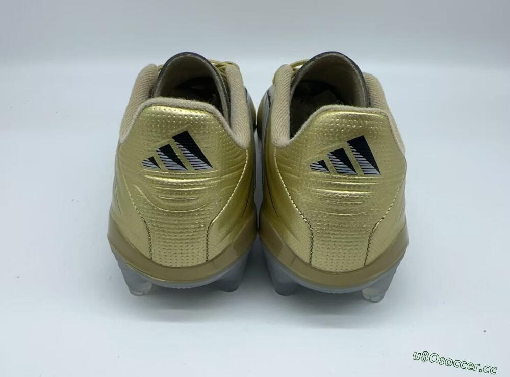 Men's Adidas Copa Pure 3 Elite FG Firm Ground Low-Tops Football Boots - Gold/Metallic Silver/White