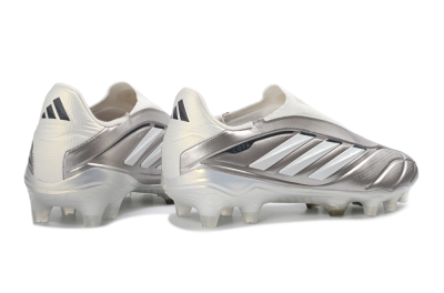 Men's Adidas Copa Pure 3 Elite FG Firm Ground Low-Tops Football Boots - Silver/Metallic Gray/White