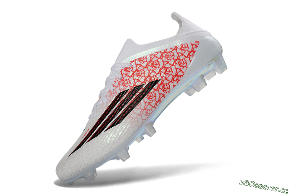 Unisex Adidas F50 Elite FG Firm Ground Low-Tops Football Boots - White/Rose Pink/Black 6