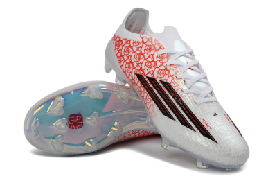Unisex Adidas F50 Elite FG Firm Ground Low-Tops Football Boots - White/Crimson Rose/Black