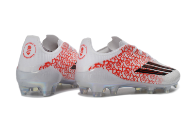 Unisex Adidas F50 Elite FG Firm Ground Low-Tops Football Boots - White/Crimson Rose/Black