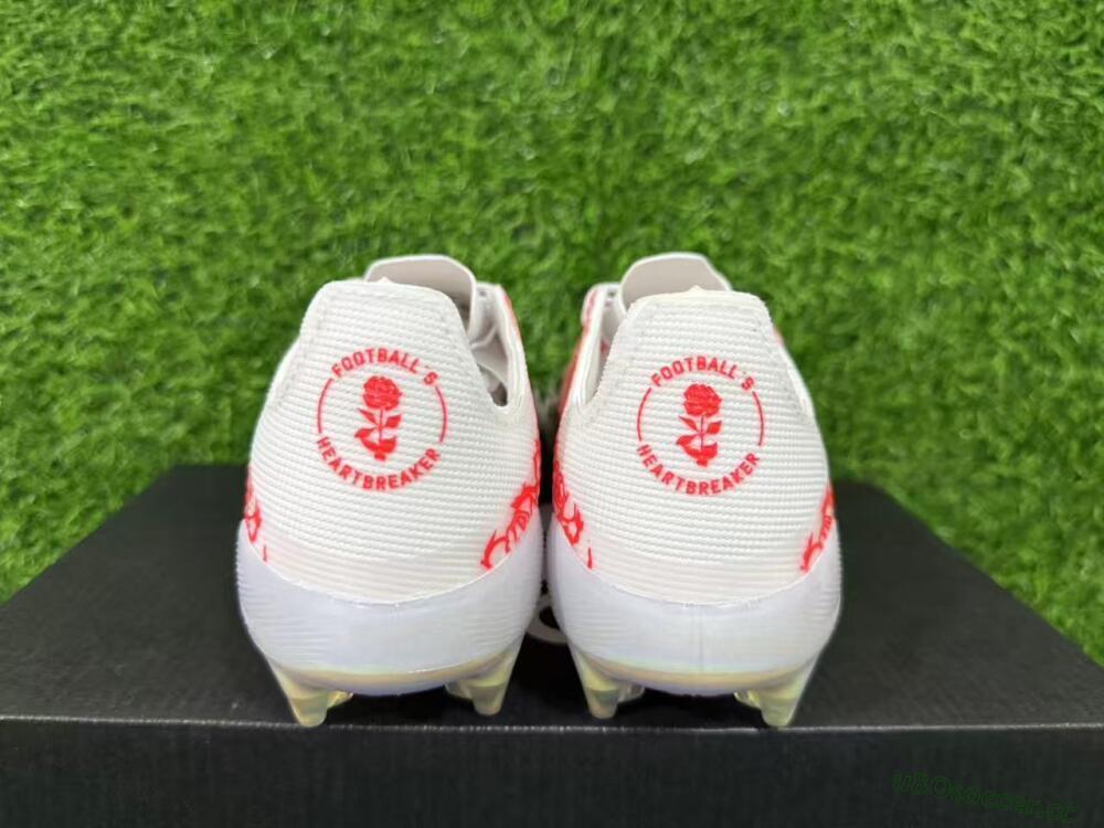Unisex Adidas F50 Elite FG Firm Ground Low-Tops Football Boots - White/Crimson Rose/Black