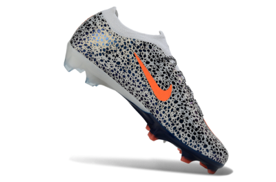 Unisex Nike Air Zoom Mercurial Vapor 16 Elite FG Firm Ground Low-Tops Football Boots - White/Electric Orange/Sapphire Blue