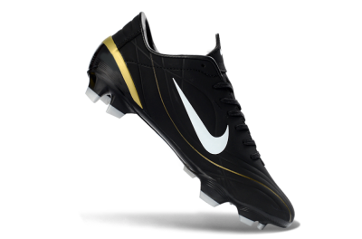 Men's Nike Mercurial Vapor R9 FG Firm Ground Low-Tops Football Boots - Black/Gold Accent/White Detail