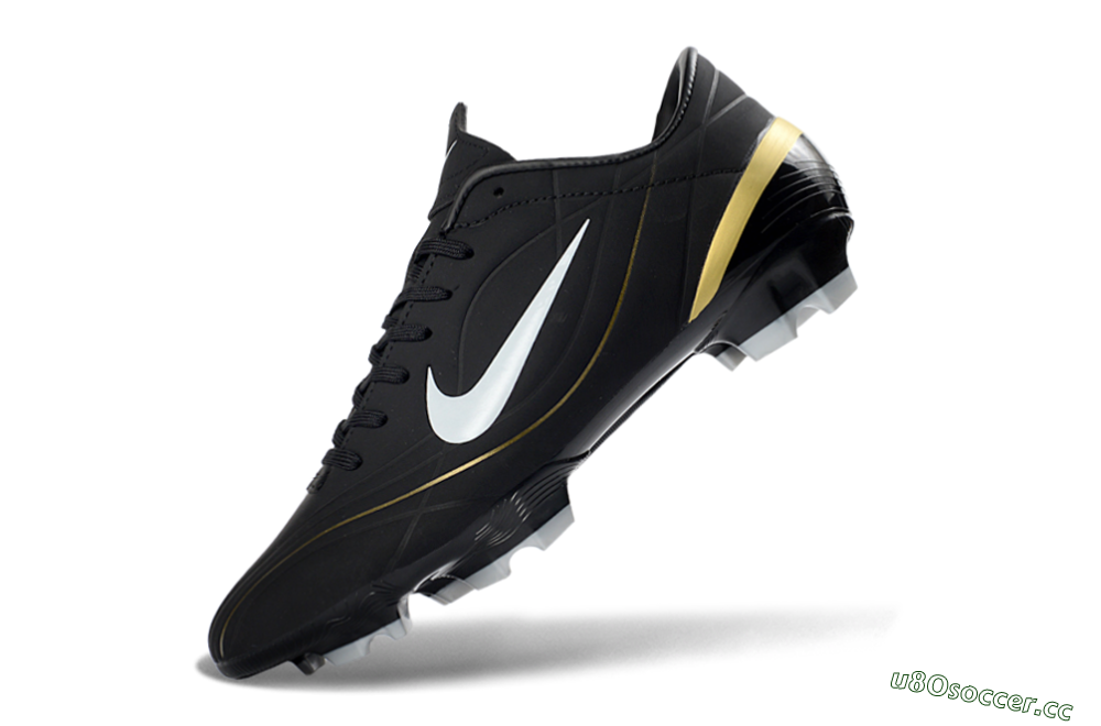 Men's Nike Mercurial Vapor R9 FG Firm Ground Low-Tops Football Boots - Black/Gold Accent/White Detail 5