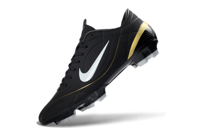 Men's Nike Mercurial Vapor R9 FG Firm Ground Low-Tops Football Boots - Black/Gold Accent/White Detail
