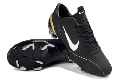 Men's Nike Mercurial Vapor R9 FG Firm Ground Low-Tops Football Boots - Black/Gold Accent/White Detail