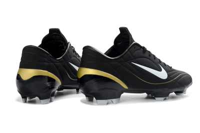 Men's Nike Mercurial Vapor R9 FG Firm Ground Low-Tops Football Boots - Black/Gold Accent/White Detail