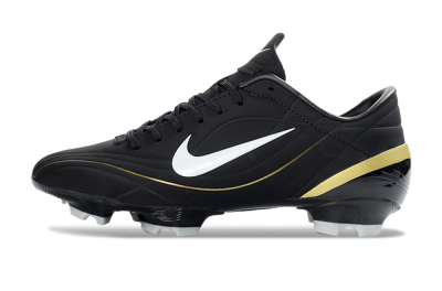 Men's Nike Mercurial Vapor R9 FG Firm Ground Low-Tops Football Boots - Black/Gold Accent/White Detail