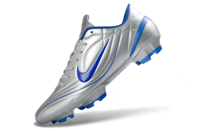Men's Nike Mercurial Vapor R9 FG Firm Ground Low-Tops Football Boots - Silver/Bright Blue/Steel Blue