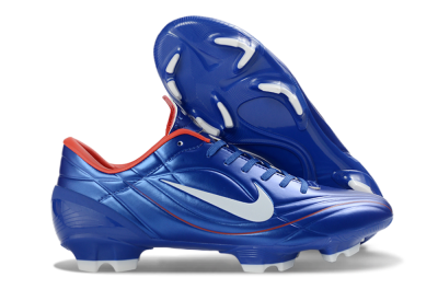 Men's Nike Mercurial Vapor R9 FG Firm Ground Low-Tops Football Boots - Blue/Crimson Red/White