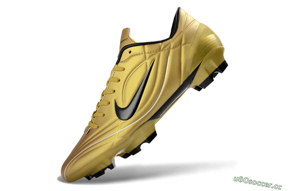 Men's Nike Mercurial Vapor R9 FG Firm Ground Low-Tops Football Boots - Gold/Stunning Gold/Classic Black 5