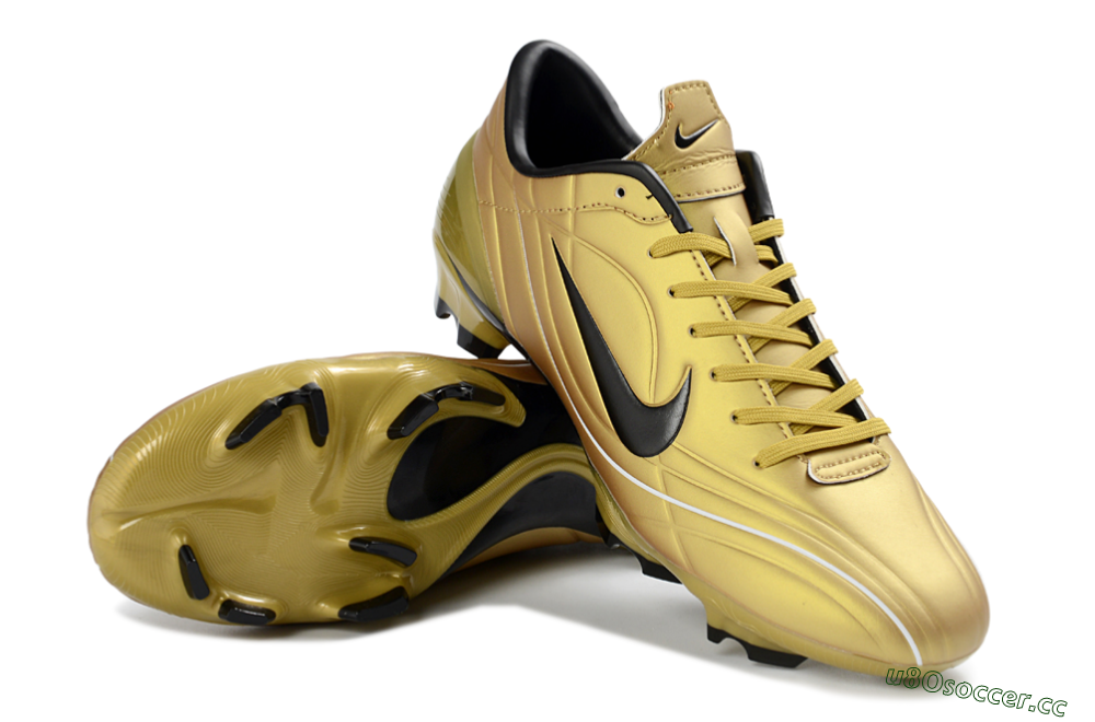 Men's Nike Mercurial Vapor R9 FG Firm Ground Low-Tops Football Boots - Gold/Stunning Gold/Classic Black 3