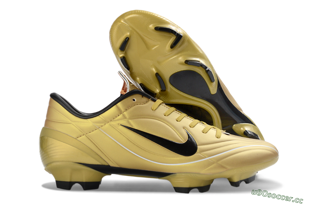 Men's Nike Mercurial Vapor R9 FG Firm Ground Low-Tops Football Boots - Gold/Stunning Gold/Classic Black 2
