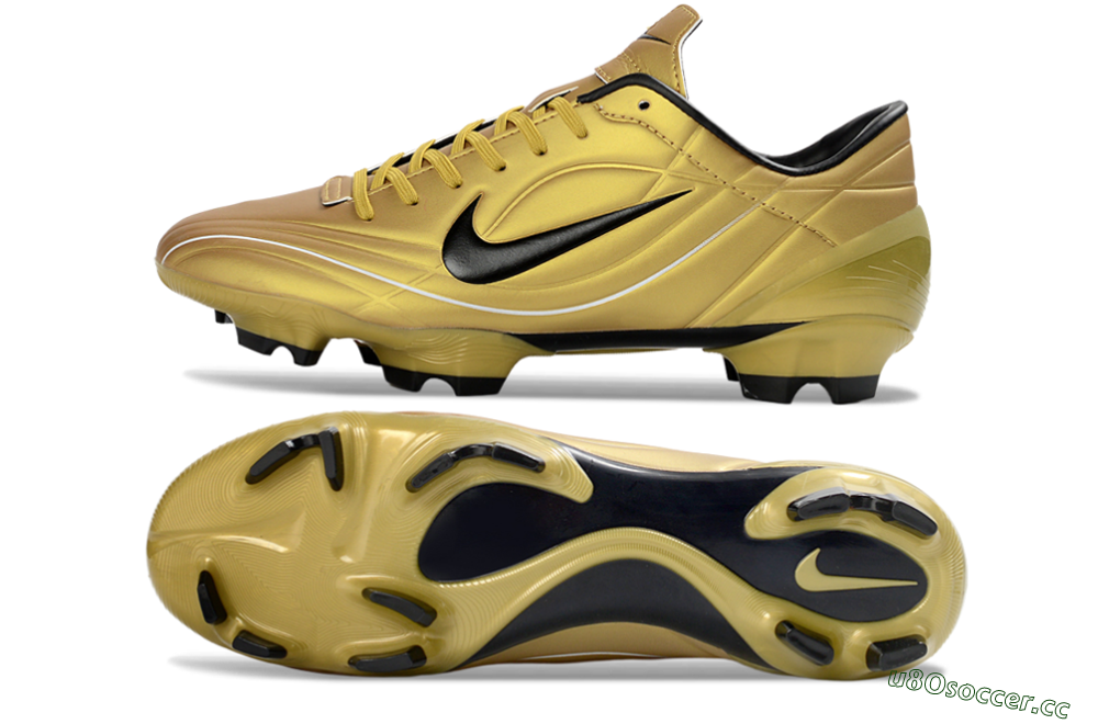 Men's Nike Mercurial Vapor R9 FG Firm Ground Low-Tops Football Boots - Gold/Stunning Gold/Classic Black 1