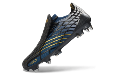 Unisex Adidas F50 Spider Elite SG Soft Ground Low-Tops Football Boots - Blue/Night Sky/Golden Accent
