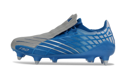 Unisex Adidas F50 Spider Elite SG Soft Ground Low-Tops Football Boots - Blue/Sky Blue/Steel Gray