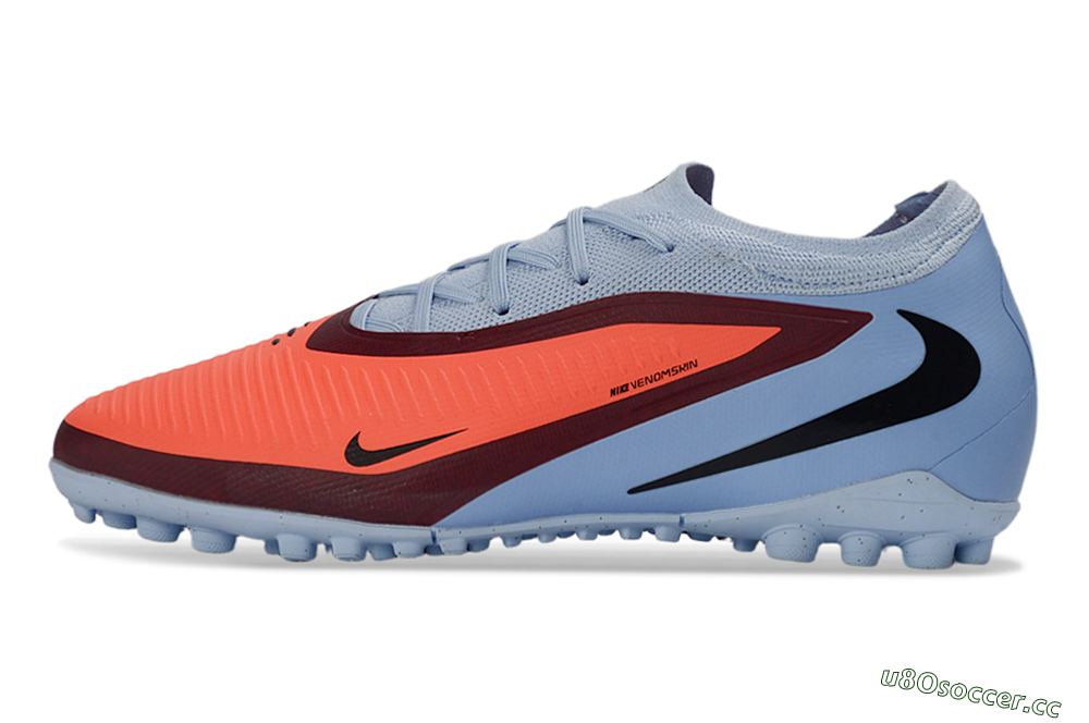 Unisex Nike Phantom 6 Elite Low TF Artificial Turf Low-Tops Football Shoes - Orange/Sky Blue/Crimson 0