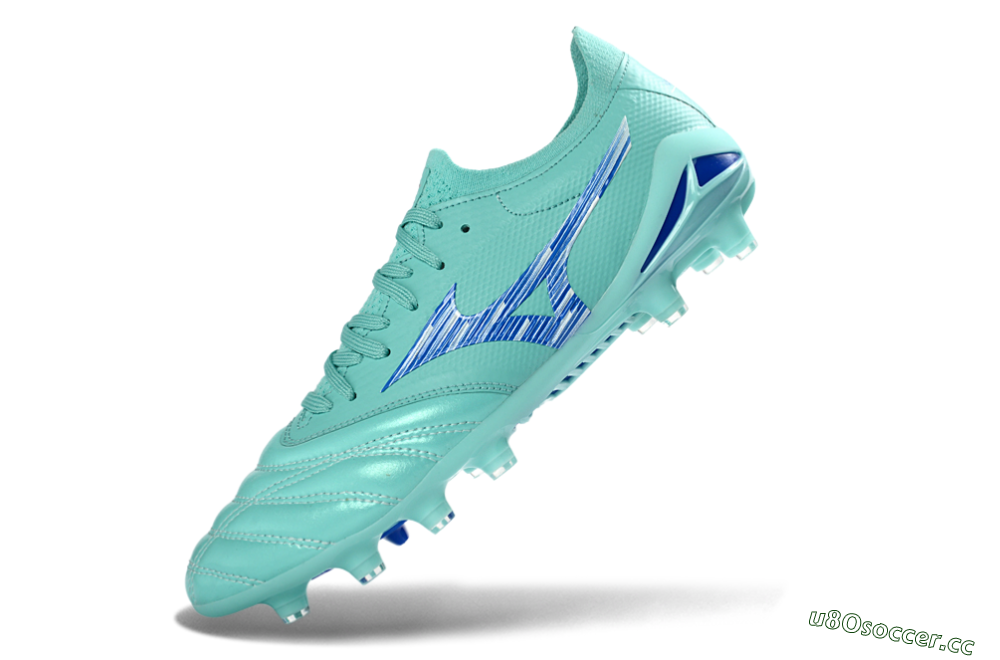Men's Mizuno Morelia Neo 4 FG Firm Ground Low-Tops Football Boots - Aqua/Ocean Blue/Turquoise Splash 5
