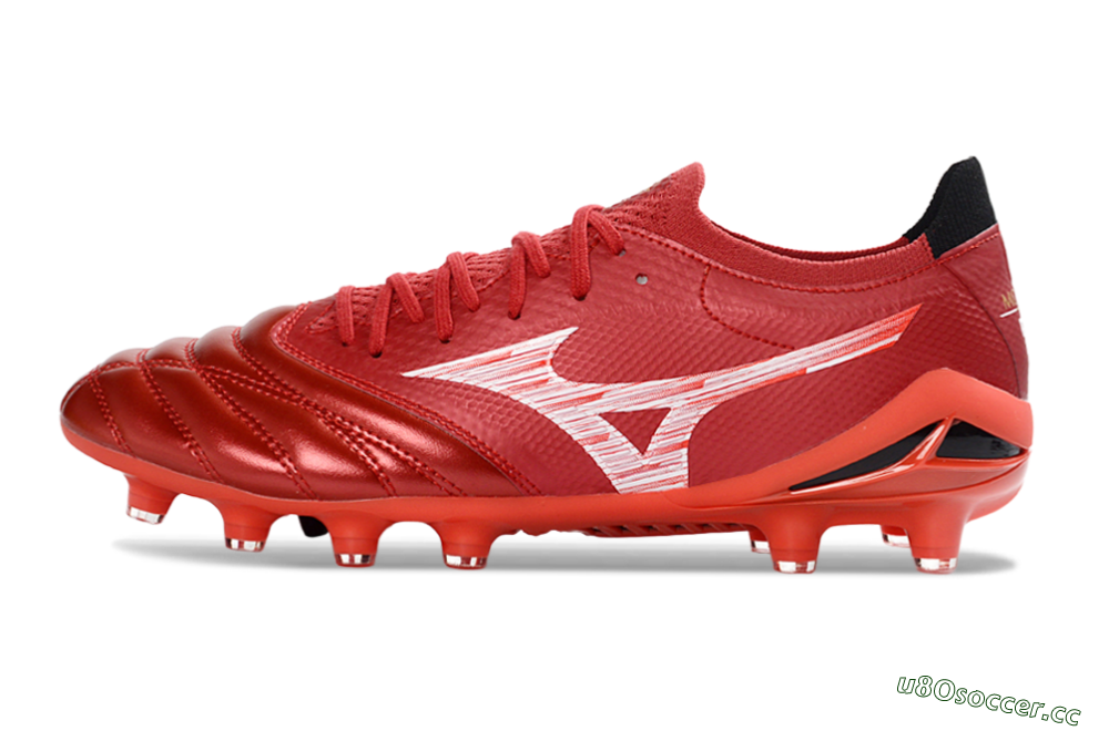 Men's Mizuno Morelia Neo 4 FG Firm Ground Low-Tops Football Boots - Red/Crimson Blaze/Scarlet Shine 0